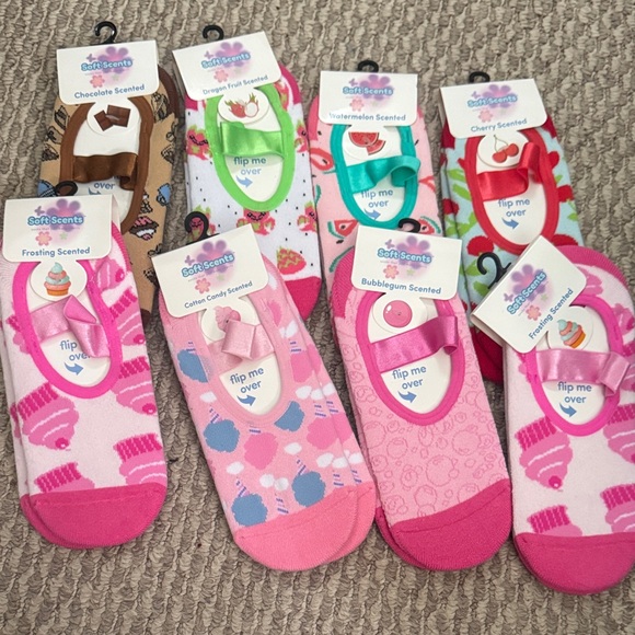 Women's Scented No-Show Socks - Pink and Brown - Picture 1 of 1